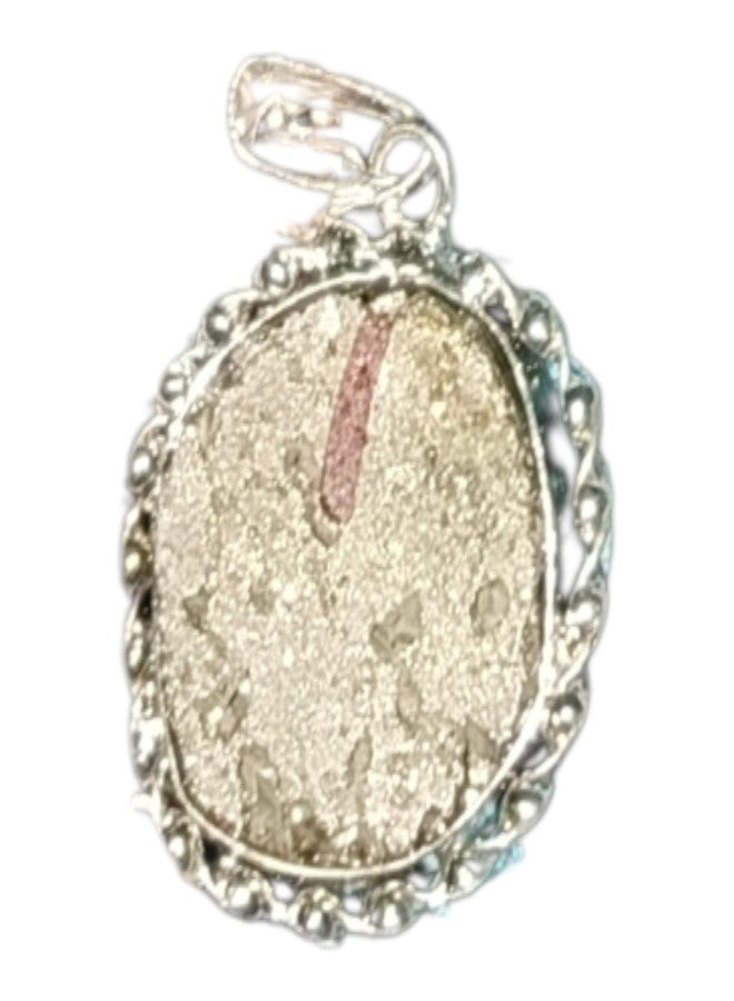 ONE POINT COLLECTIONS One Point Collection Elegant Gold Tone Druzy Stone Round Pendant Necklace Charm | Textured Crystal Look Statement Jewelry for Women & Girls - Image 2