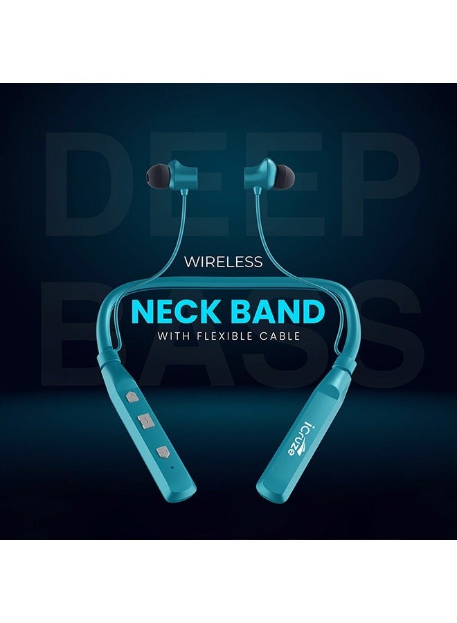 آي كروز سماعة iCruze Tune Bluetooth 5.1 حول الرقبة مع IPX5/مدة تشغيل تصل إلى 12 ساعة/محرك ديناميكي مقاس 13 مم - Image 2