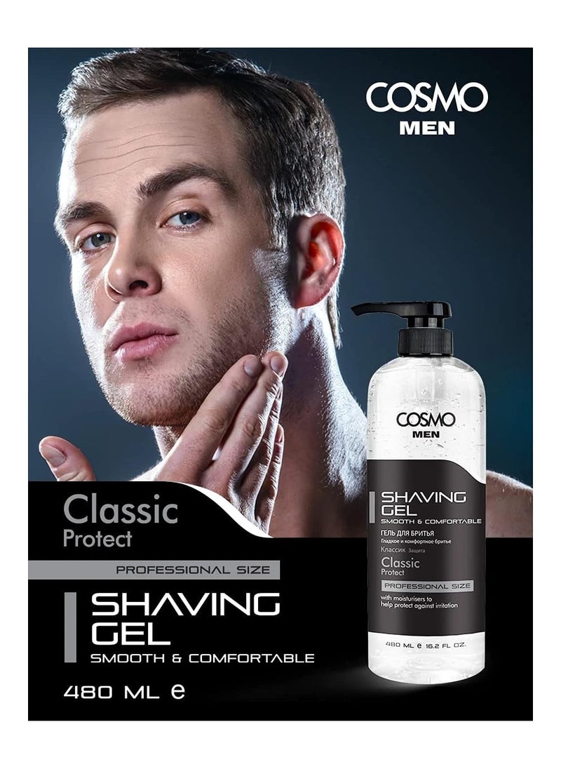 COSMO Shaving Gel Smooth And Comfortable Classic 480Ml  - Image 2
