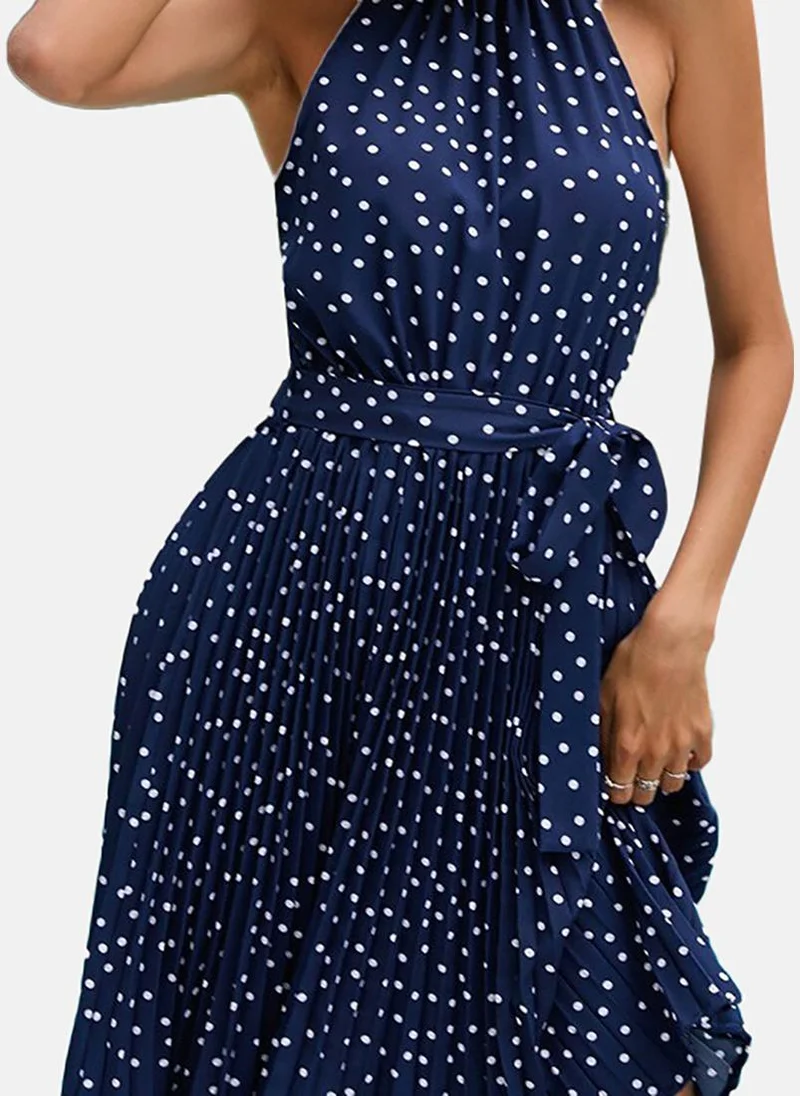 YUNIQEE Polka Dot Halter Dress