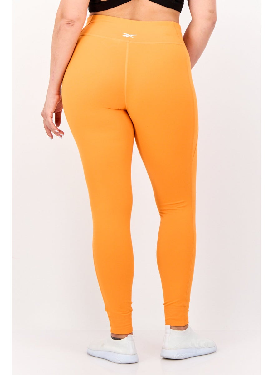 Reebok Women Sportswear Fit Training Lux Tight, Dark Orange  - Image 4