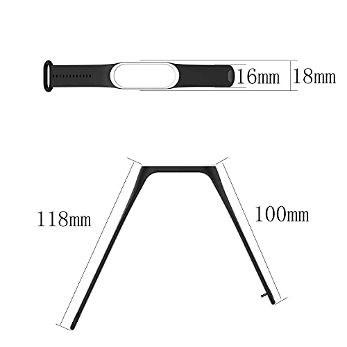 INEFABLE® Mi Band 3 & 4 Straps Silicon Wristband Band Straps for Original M3 & M4 Bands with One Year Warranty (Black & Wine, Pack of 2) - Image 2