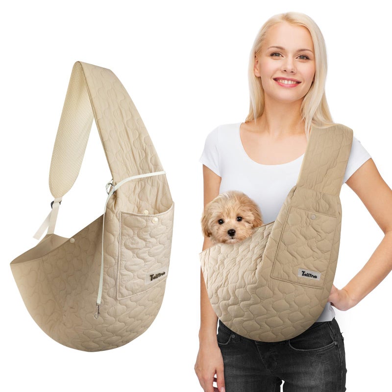 JourCraf Dog Sling for Small Dogs, Front Dog Sling Carrier, Padded Adjustable Pet Soft Carrier with Adjustable Shoulder Strap, Travel Safety Harness Machine Washable for Small Cats Puppy Outdoor - Image 1