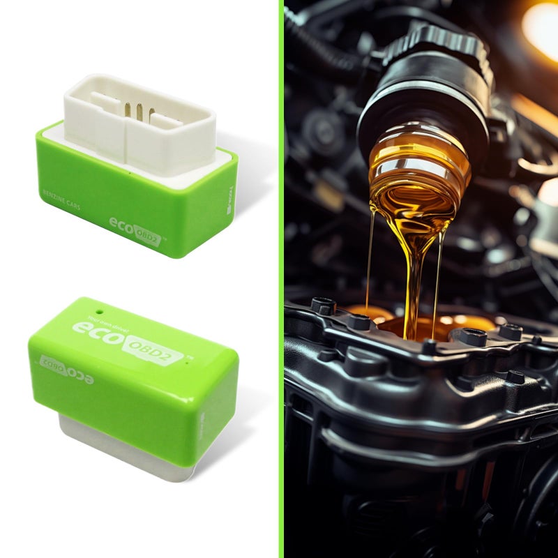 Pinflaw 2 قطعة ترقية طاقة السيارات توفير الوقود Obd2 Ecoobd2 قابس السيارات والسائق لوحة واحدة ملحقات توفير الطاقة للسيارات عالمية لمعظم السيارات (أخضر) - Image 5