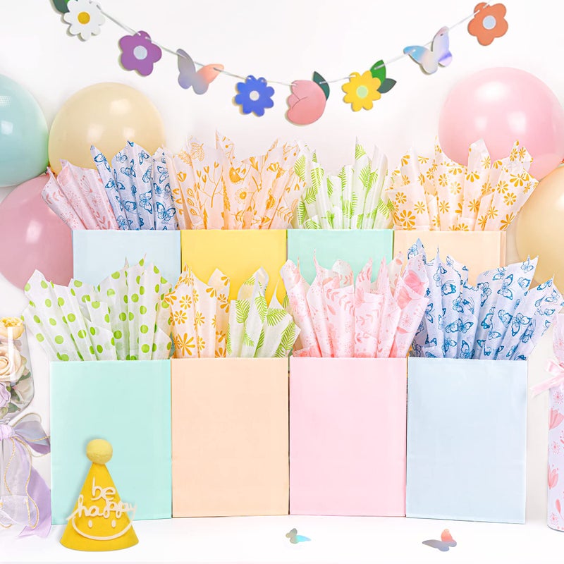 Larcenciel Metallic Flower Tissue Paper - 60 Sheets for Gift Wrapping, Birthday, Holiday & Party Decor, Crafts & Packaging - 19.7x13.8in - Image 3