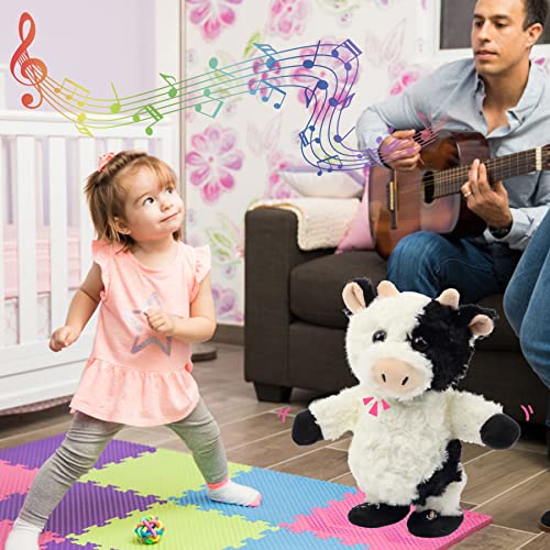 Easfan Walking Cow Repeats What You Say Stuffed Animal Talking Singing Barking Electric Interactive Plush Toy Funny Cattle Birthday for Kids Toddlers8 - Image 5