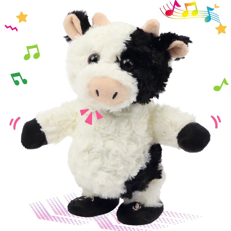 Easfan Walking Cow Repeats What You Say Stuffed Animal Talking Singing Barking Electric Interactive Plush Toy Funny Cattle Birthday for Kids Toddlers8 - Image 3