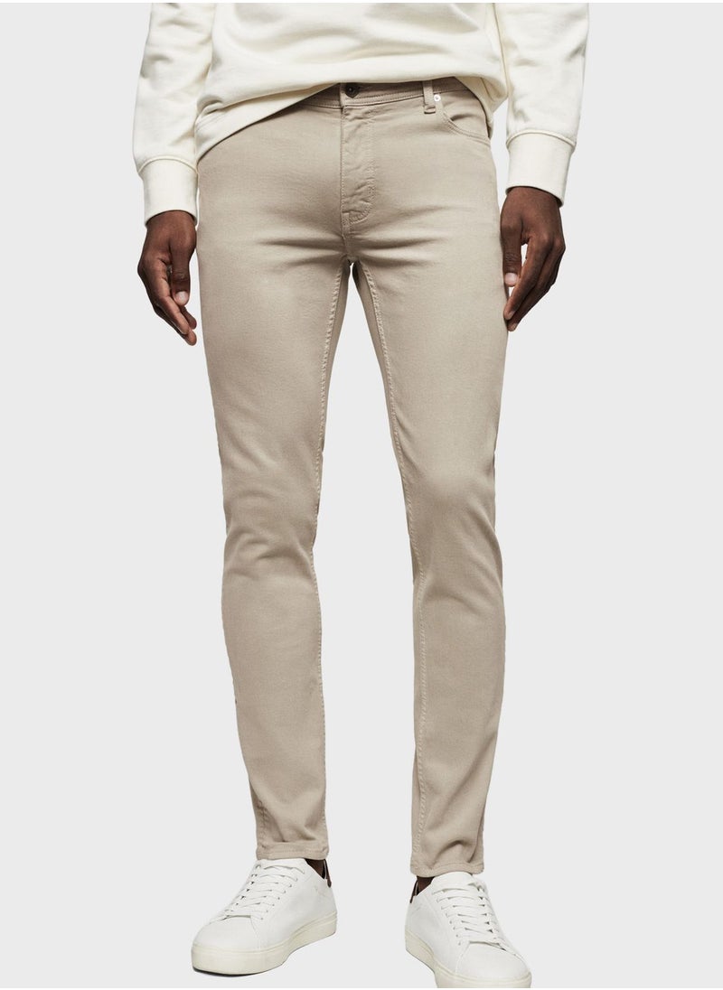 Mango Man - Light Wash Skinny Fit Jeans - Image 1