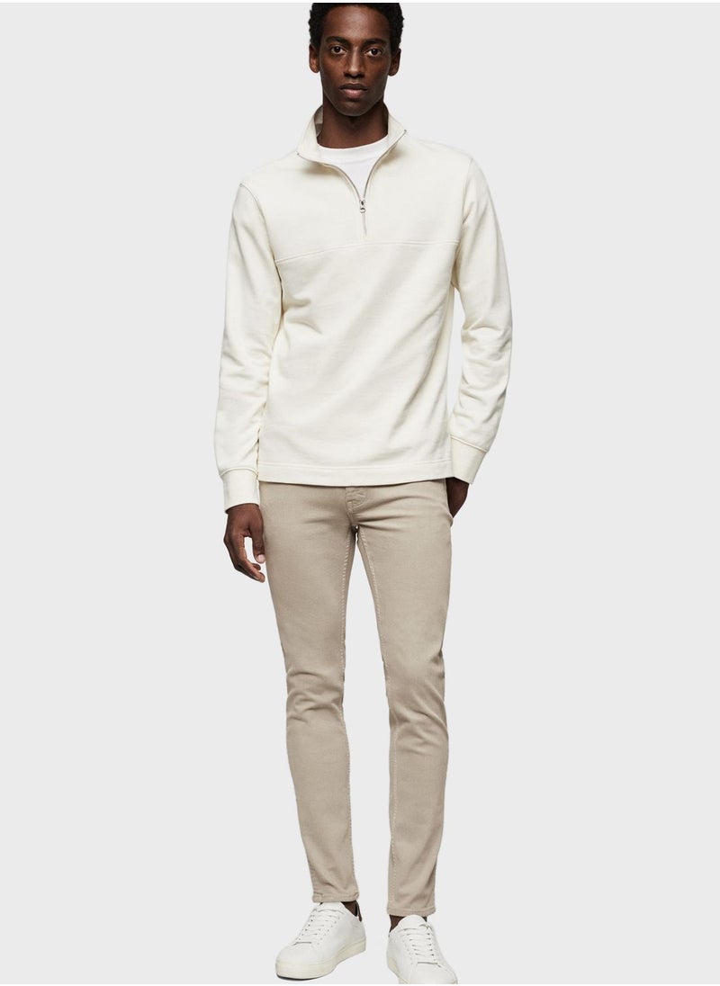 Mango Man - Light Wash Skinny Fit Jeans - Image 1