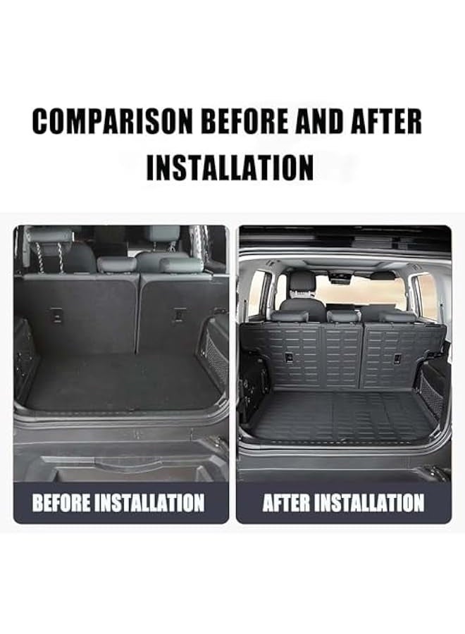 Generic Car Trunk Mat For Jetour T2 2024-2025 TPE Rubber Heavy Duty Car Boot Cargo Liner Mat Rear Trunk Mats Trunk Liners Cargo Mat Boot Liner 3D All Weather Waterproof T2 Accessories (Cargo Mat-A) - Image 2