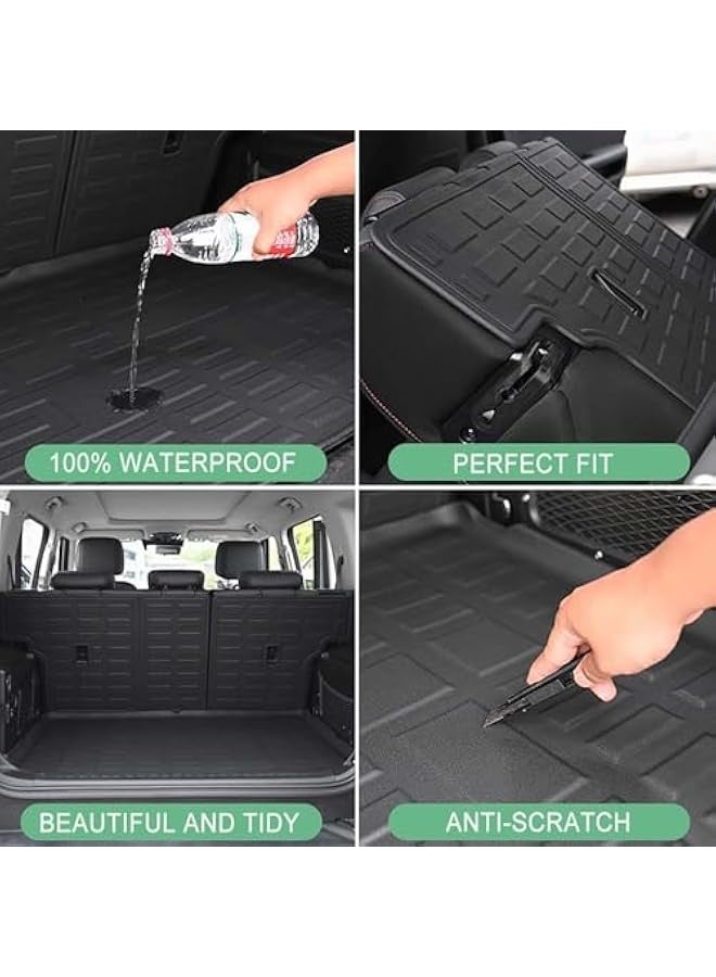 Generic Car Trunk Mat For Jetour T2 2024-2025 TPE Rubber Heavy Duty Car Boot Cargo Liner Mat Rear Trunk Mats Trunk Liners Cargo Mat Boot Liner 3D All Weather Waterproof T2 Accessories (Cargo Mat-A) - Image 4