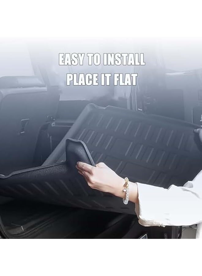 Generic Car Trunk Mat For Jetour T2 2024-2025 TPE Rubber Heavy Duty Car Boot Cargo Liner Mat Rear Trunk Mats Trunk Liners Cargo Mat Boot Liner 3D All Weather Waterproof T2 Accessories (Cargo Mat-A) - Image 5