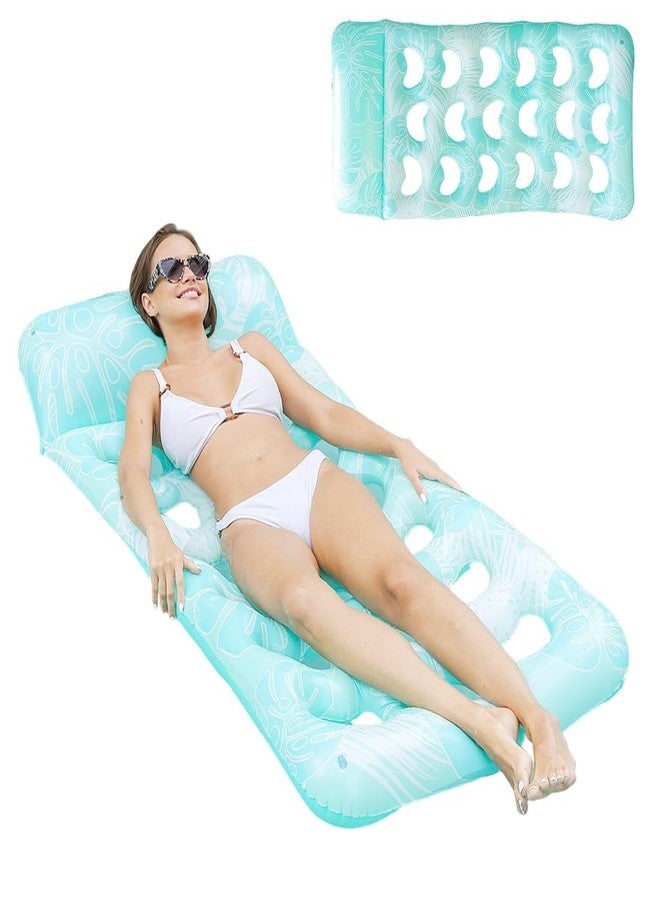 Proberos® Inflatable Swimming Pool Lounger for Adults, 180x50 CM Inflatable PVC Pool Float with Headrest, Heart-Shape Hollow Out Relaxing Water Lounge, Summer Float for Pool, Party, Sunbathing - Image 1