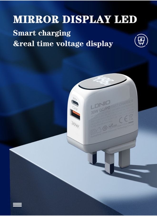 LDNIO USB C Plug 30W Compact Dual-Port USB C Charger for MacBook Pro/Air, iPad Pro, Galaxy S22+/S21, Dell XPS 13, Note 20/10+, iPhone 13/Pro, Pixel, and More  - Image 3