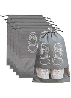 Generic 10Pcs Large Travel Storage Shoe Bag, Waterproof Shoe Bags for Gym Traveling, Shoe Pouch Organizer Non-Woven with Rope for Men and Women  - Image 2