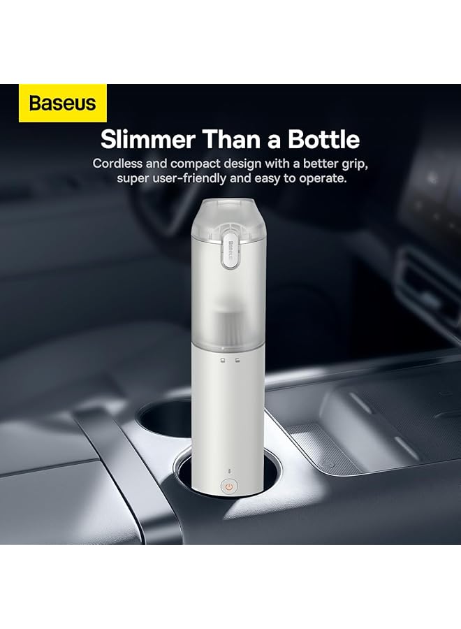 Baseus Car Vacuum Cleaner High Power, A3 Lite 12000Pa Handheld Vacuum With Single Touch Empty, Usb C Fast Charging, 4 In 1 Mini Hand Vacuum Air Blower Inflator Pump For Car,Home,Office (White)  - Image 5