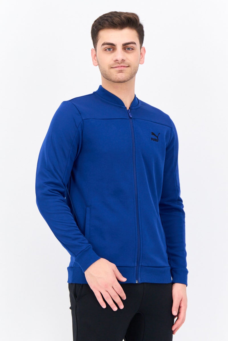 PUMA Men Slim Fit Long Sleeve Outdoor Full Zip Sweatshirt, Blue - Image 1