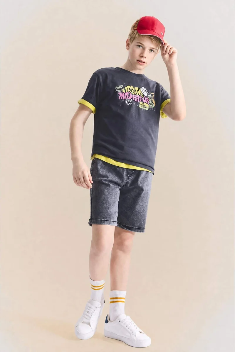 ديفاكتو Boy Regular Fit Denim Shorts