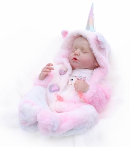 Cloveray Reborn Baby Dolls 20 Inch Real Baby Dolls That Look Real Full Body Vinyl Girl Doll in Fantasy Horn Outfit with Accessories Gift for Girls Ages 3 Pretend Play Collectors - Image 1