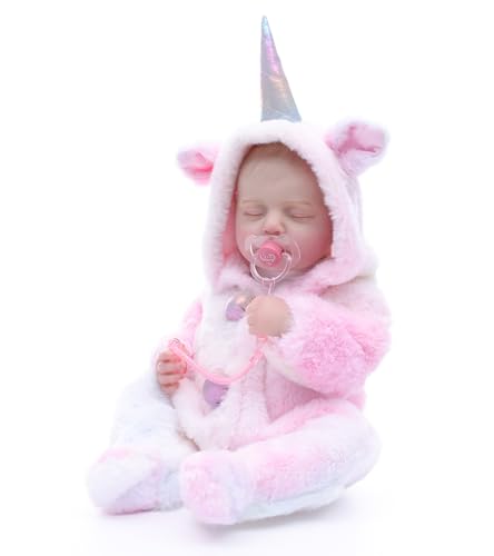 Cloveray Reborn Baby Dolls 20 Inch Real Baby Dolls That Look Real Full Body Vinyl Girl Doll in Fantasy Horn Outfit with Accessories Gift for Girls Ages 3 Pretend Play Collectors - Image 5