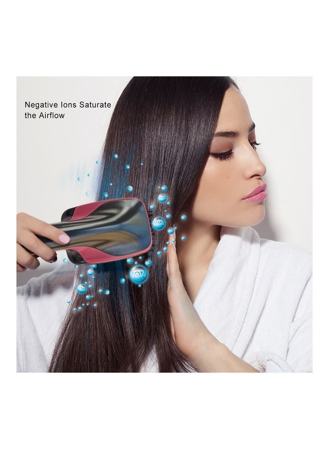 NIBEMINENT 2-in-1 Hair Dryer Wet and Dry Dual-Use Comb Black/Pink - Image 3