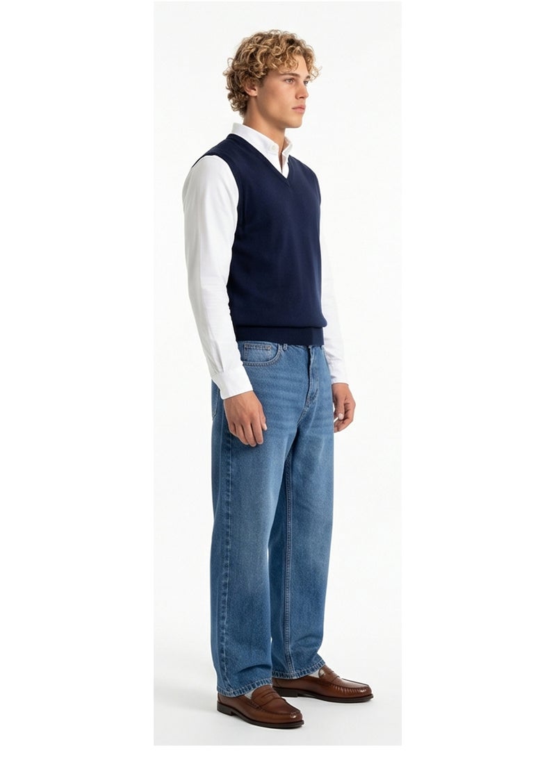 RAVIN Vintage Wash Loose Fit Baggy Denim Jeans - Image 4
