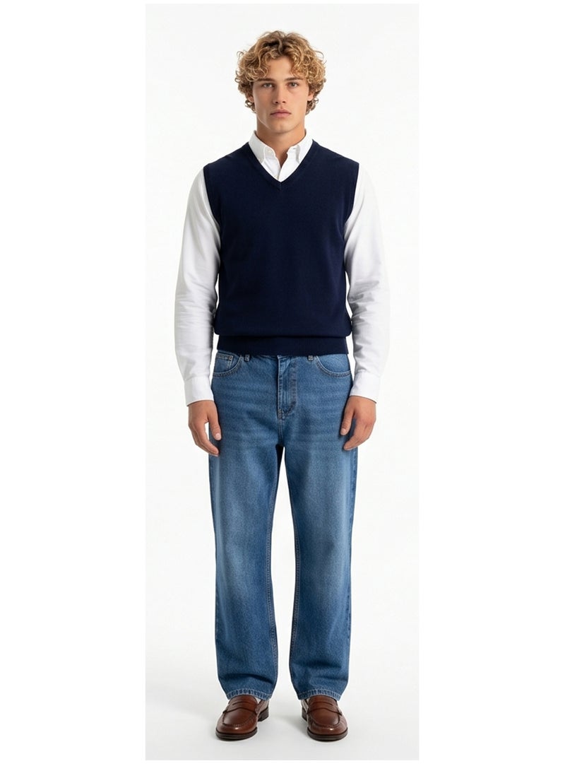RAVIN Vintage Wash Loose Fit Baggy Denim Jeans - Image 3