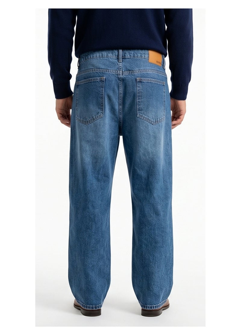 RAVIN Vintage Wash Loose Fit Baggy Denim Jeans - Image 2