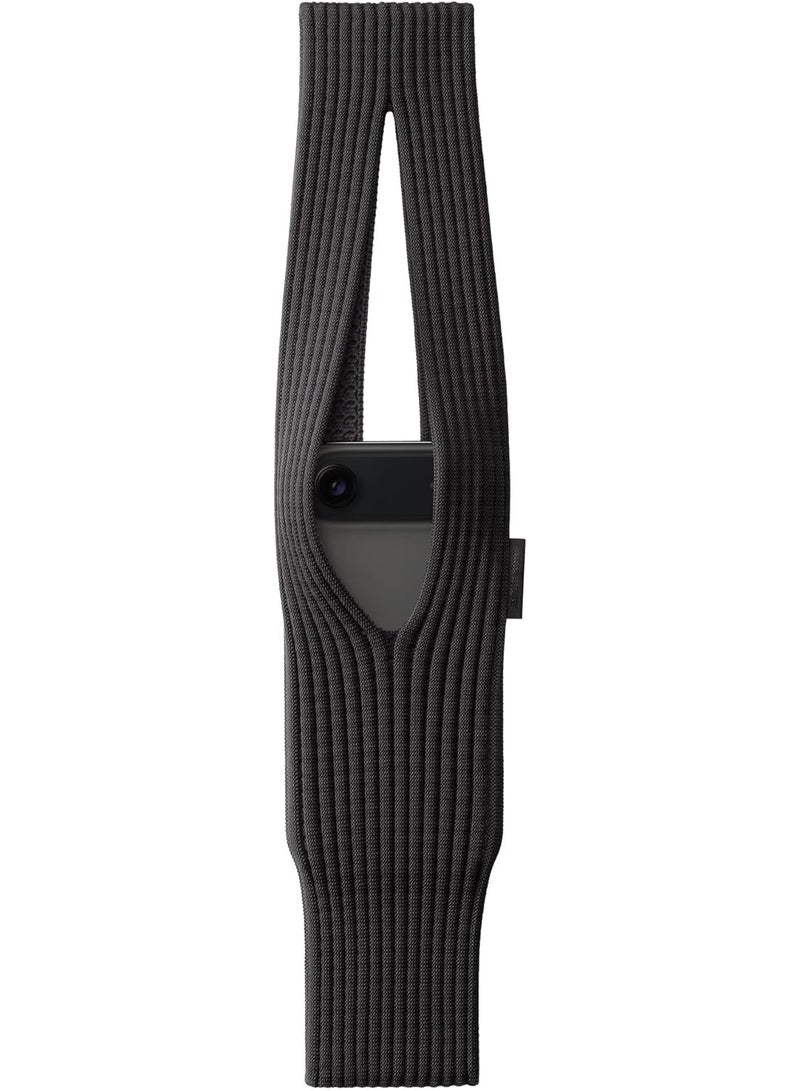 ELTRAZONE iPhone Pocket 80cm Single-Shoulder Phone Pocket Mini Short Strap Accessory for All Variants, Lightweight Hands-Free Carry Phone Holder with Adjustable Cord for Daily Use (Black) - Image 1