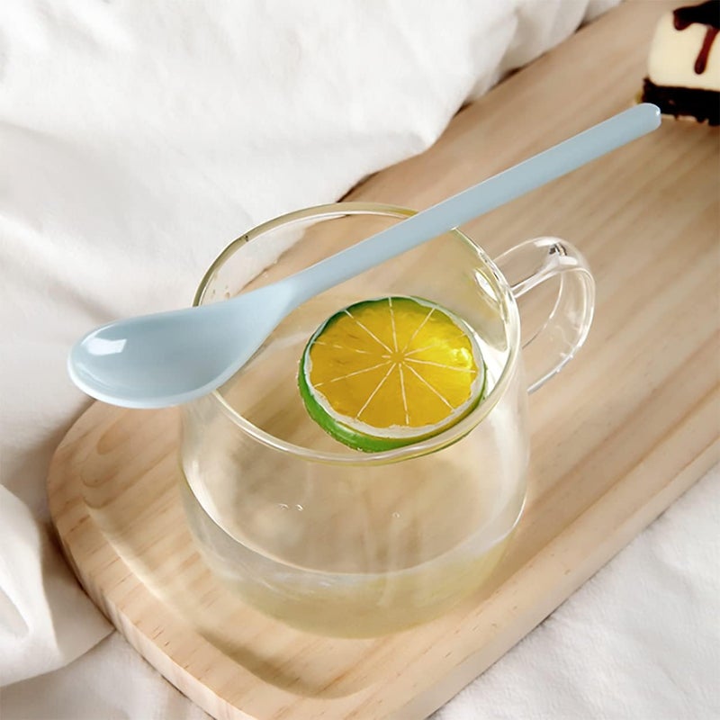 Dadamong 5Pcs Melamine Long Handle Mixing Spoon 7.2 Inch, Coffee Spoons Colorful Plastic Latte Machiatto, Tall Iced Tea, Ice Cream Sundae, Cocktail, Hot Chocolat Stirring Longdrink Spoons - Image 4
