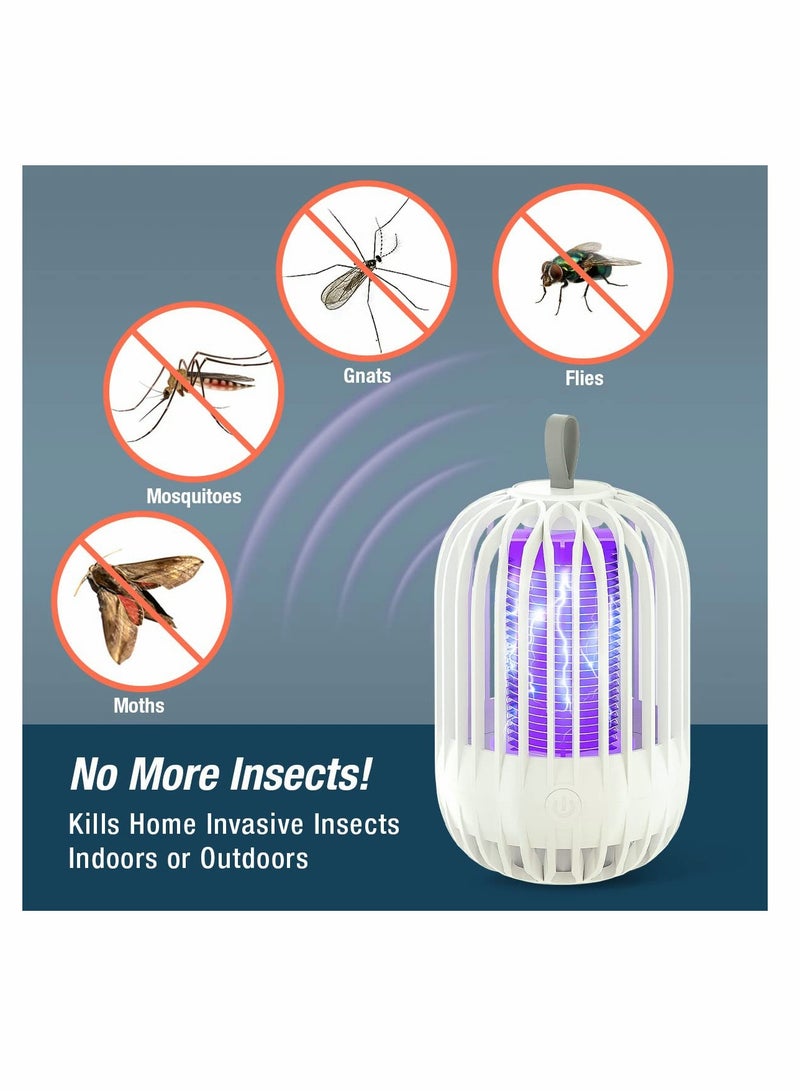 SYOSI Lamp Bug Zapper Rechargeable Dual Function Mosquito Zapper Lamp Bug Zapper Dual Lighting Mode LED UV Eclectic Zapper Kills Bugs on Standard Bulb Sockets - Image 2