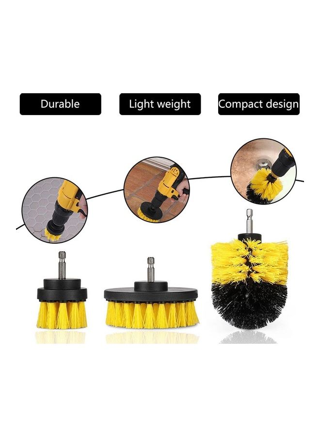 Loquat 3 Piece Tile Grout Power Scrubber Yellow - Image 5
