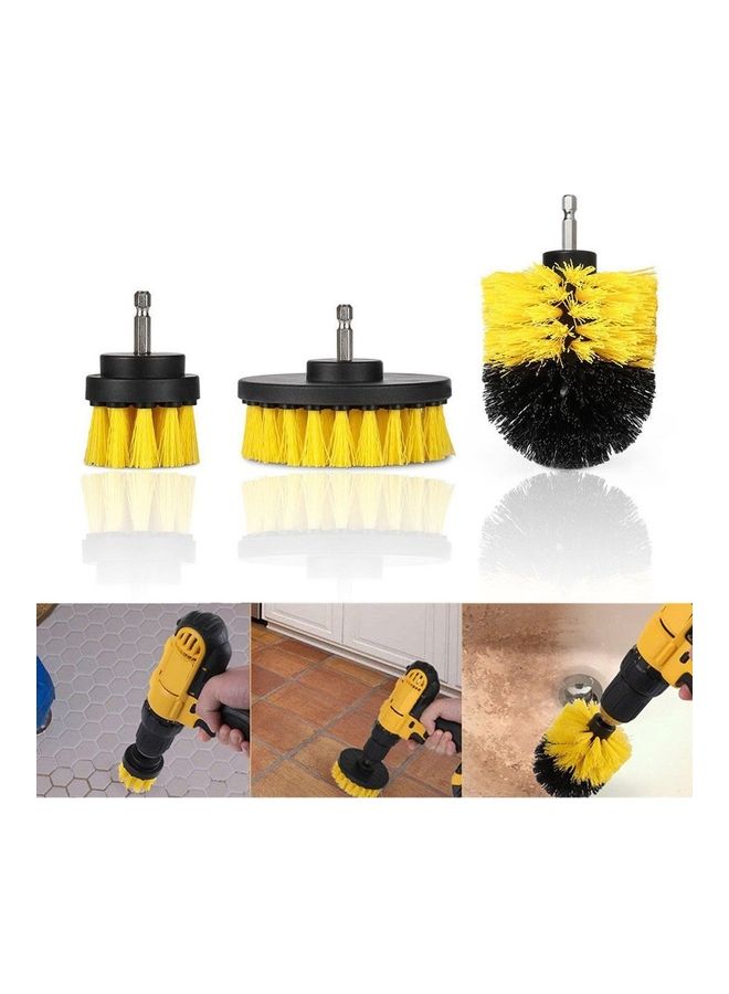 Loquat 3 Piece Tile Grout Power Scrubber Yellow - Image 1