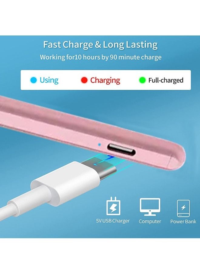 Generic - Wireless Charging Stylus Pen for Apple iPad (2nd Generation) Magnetic Active Pencil with Tilt Sensitive, Palm Rejection for iPad 6/7/8/9, iPad Mini 5/6, iPad Air 3/4/5, iPad Pro 11"/12.9"-Pink - Image 1