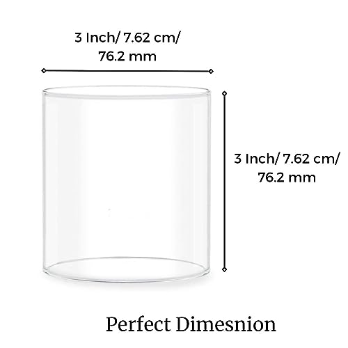 True Decor Borosilicate Diya Glass Cover Only Without Diya Glass Cover (Height: 3 Inch Width: 3 Inch) - Image 3