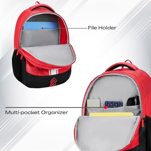 Safari Duplex 32L School bag for Boys and Girls, Office use/travel bag for men & women, Casual 2 Compartment Printed Large Backpack Bags with Armor Base, Organizer, File holder, Rain Cover - Image 3