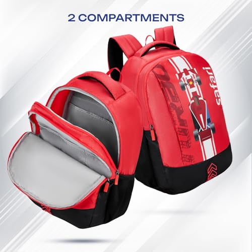 Safari Duplex 32L School bag for Boys and Girls, Office use/travel bag for men & women, Casual 2 Compartment Printed Large Backpack Bags with Armor Base, Organizer, File holder, Rain Cover - Image 2