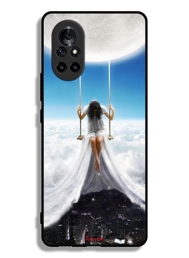 Tolwak Huawei nova 8 5G Protective Case Cover Moon Clouds Town Art - Image 2