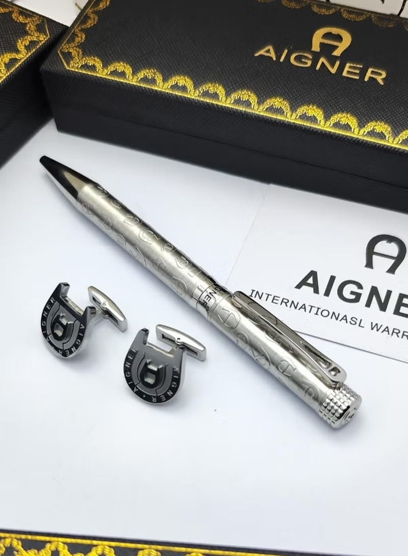 قلم رجالي فاخر مع كبك ماركة AIGNER
