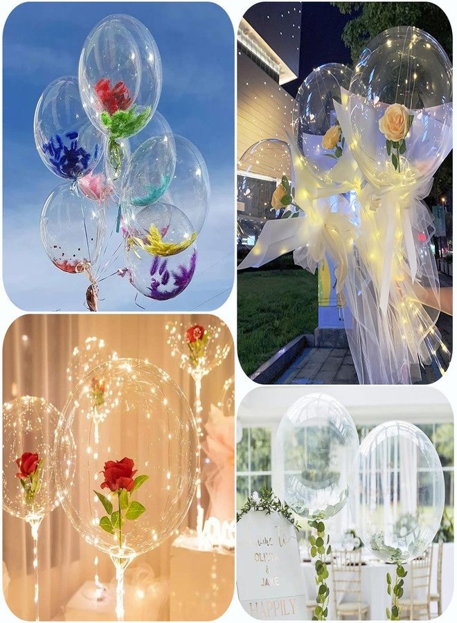 VYNFLICK Clear BoBo Balloons - 10pcs 30inch Large Transparent Bubble Globos with Ribbon for Stuffing Birthday Party Wedding DIY Decorations - Image 5