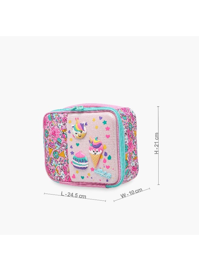 Skylar Ice Cream Print Lunch Bag for Girls - Image 2