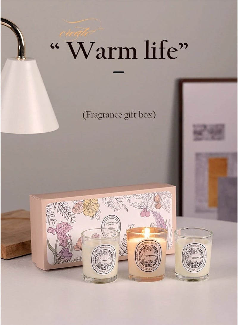ZEPONOVA 3 Pack Scented Candles, Three Different Scents Candles, Floral Scent Candles, Long lasting Strong Fragrance Scented, Gift candle, White - Image 3