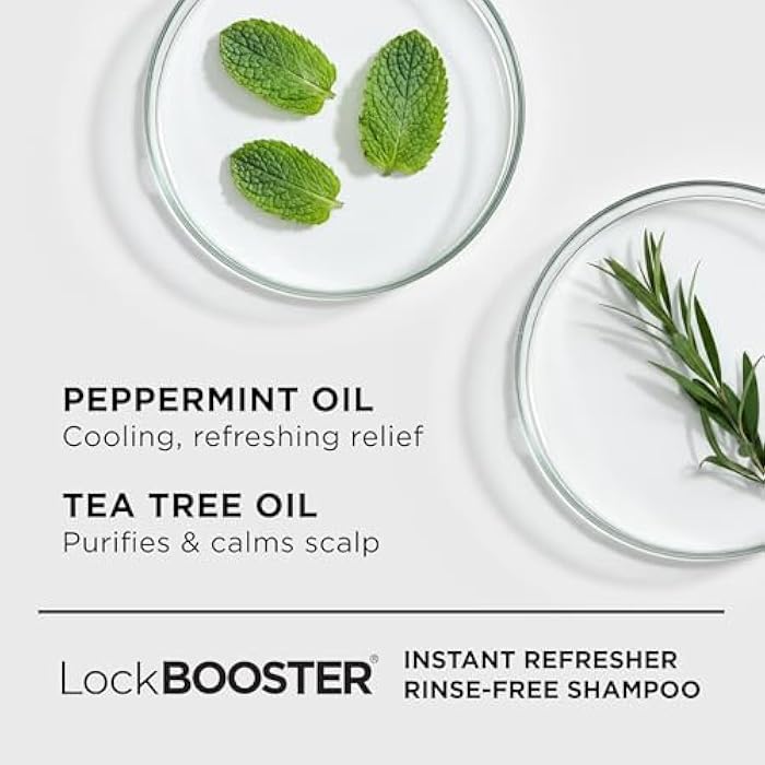 Style Factor LockBOOSTER Rinse-Free Shampoo– No-Wash Cleanser for Braids, Twists & Locs – Peppermint & Tea Tree Oil – Waterless Scalp & Hair Refresher, 1oz(Travel Size)& 4oz - Image 2