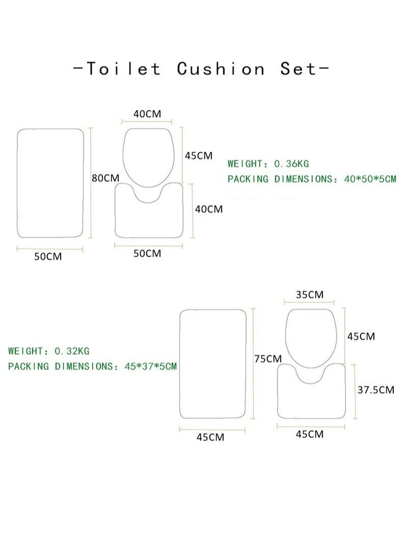 الأزرق جي دبليو طقم إكسسوار دواسات الحمام من 3 قطع - Image 5