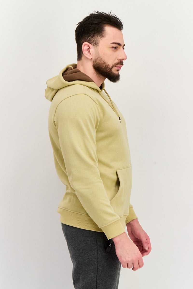Hurley Men Sportswear Fit Solid Outdoor Hoodie, Khaki  - Image 2