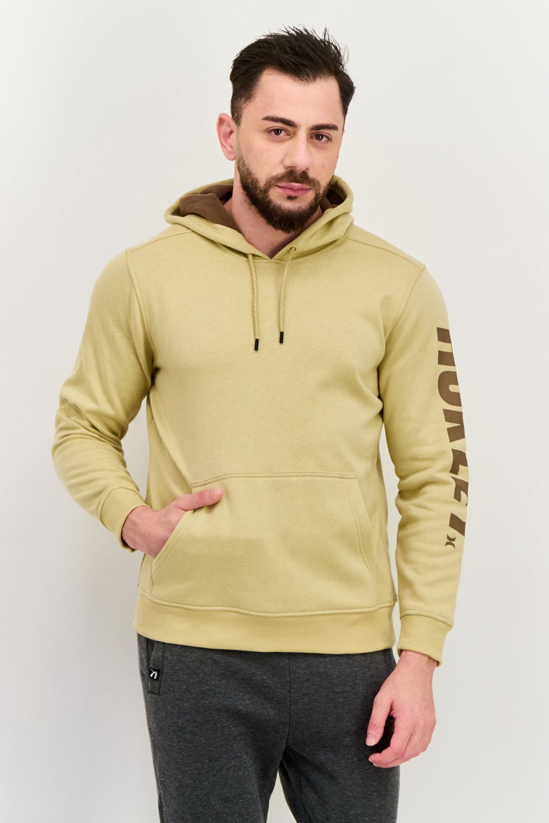 Hurley Men Sportswear Fit Solid Outdoor Hoodie, Khaki  - Image 1