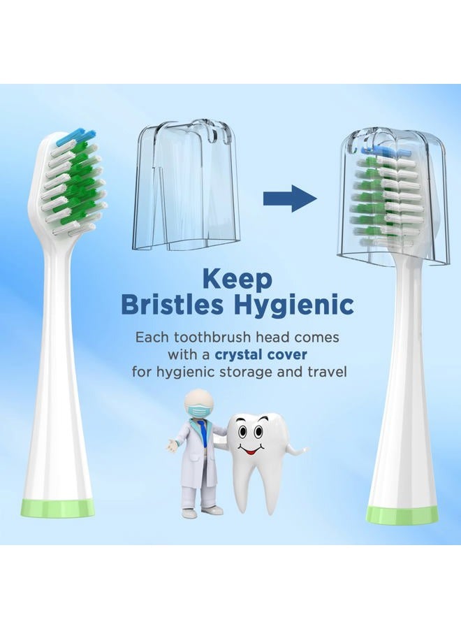 FreFeel Replacement Brush Heads for Smile Bright Platinum Sonic Electric Toothbrush, Soft Bristles, 8-Pack - Image 3