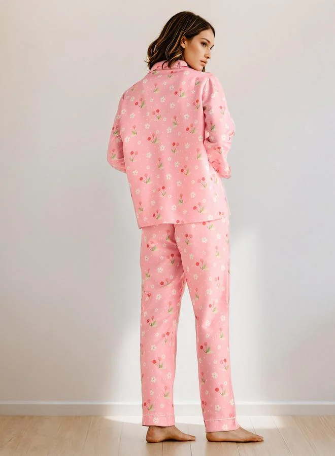 Aadaraya Floral Print Pyjama Set