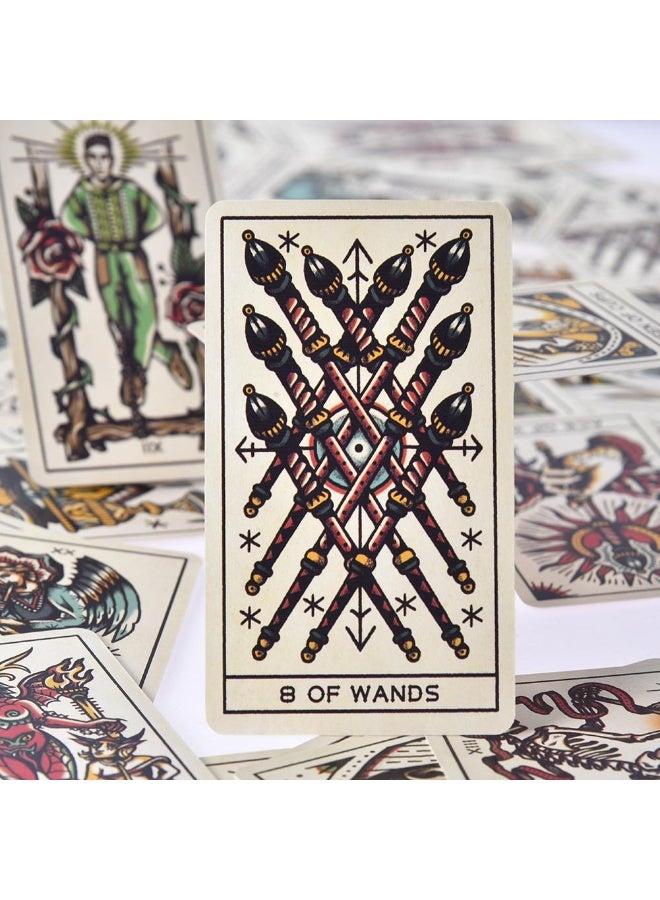 NIBEMINENT Body Tattoo Tarot Cards - 78 Tarot Cards PDF Guidebook - Women's Divination Tarot Deck - Party Board Game - Image 4