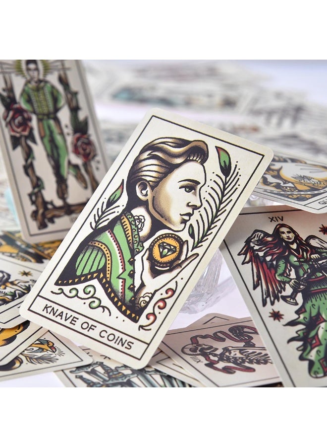 NIBEMINENT Body Tattoo Tarot Cards - 78 Tarot Cards PDF Guidebook - Women's Divination Tarot Deck - Party Board Game - Image 3